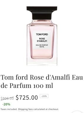 Tom Ford Rose d'Amalfi Pink and Black Bottle